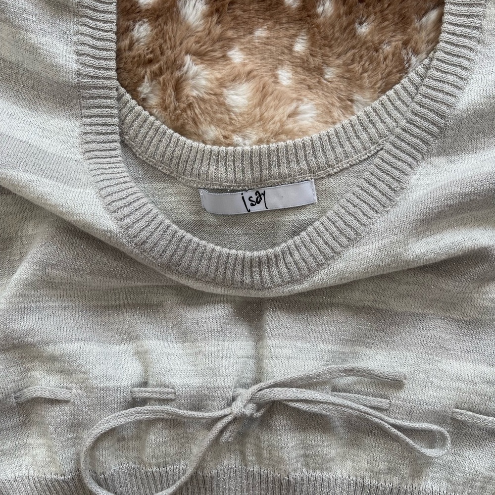 Super cute striped sparkly knit tie top - Picture 2 of 3